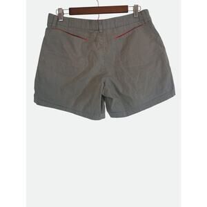 Vintage Hurley Girlie Cargo Shorts Juniors Sz 7 Gray Y2K Surf Skater Red Button